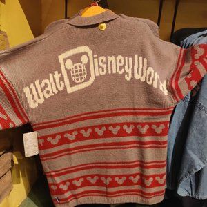 NEW Walt Disney World Holiday Spirit Jersey Zip-Up Sweater